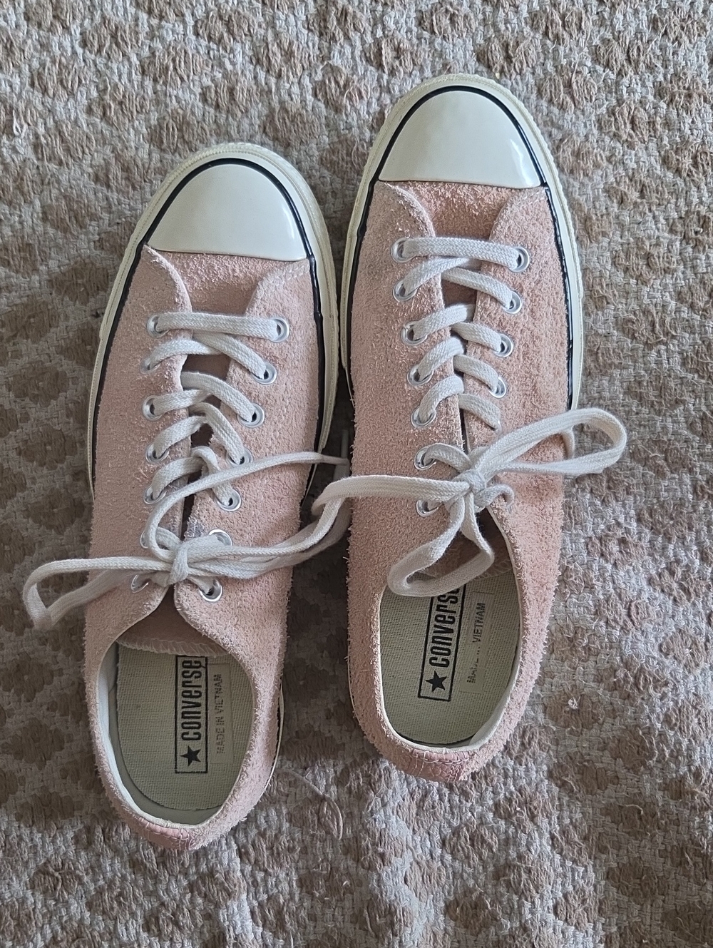 Converse Pink Suede Low Top Sneakers